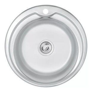 Кухонна мийка 510x180 мм + сифон Wezer 510(08) Satin, Satin