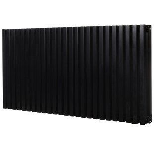Дизайнерский радиатор Betatherm Quantum 2 H-500 мм, L-1005 мм, нижнее подключение BQ 2050/25 9005M 88, Черный матовый
