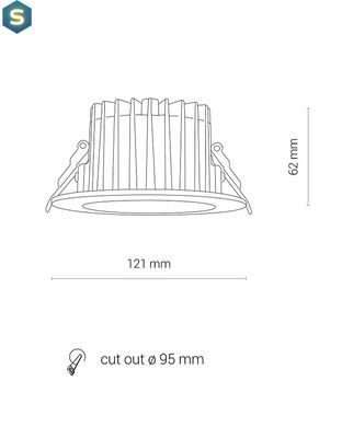 Точечный светильник Nowodvorski 8773 CL KEA LED 20W 3000K 1150Lm IP44 Wh