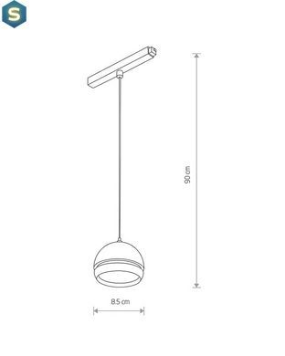 Магнитный трековый светильник Nowodvorski 10654 LVM Slot Led 1x8w 4000к 400Lm IP20 Bl