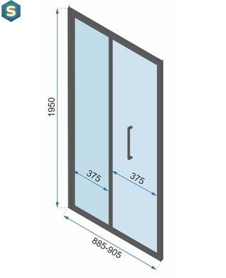 Душова кабіна Rea Rapid Fold 90x90 gold пристінна REA-KPL-09404, Золотий, Універсальна, прозорий, золотий
