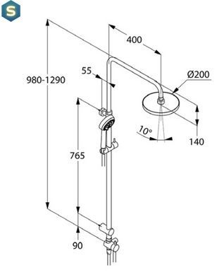 Душова система Kludi Logo 3S Dual Shower System без змішувача S6809105-00