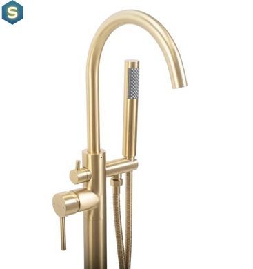 Змішувач для ванни Rea Mono brushed gold підлоговий REA-B2716, Золотий