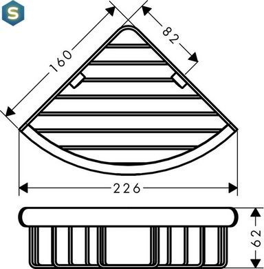 Полиця кутова Hansgrohe Logis 41710000