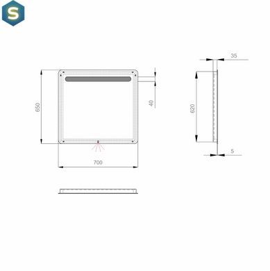 Дзеркало Sanwerk Лава "Каліпсо" 70x65 ZL0000179