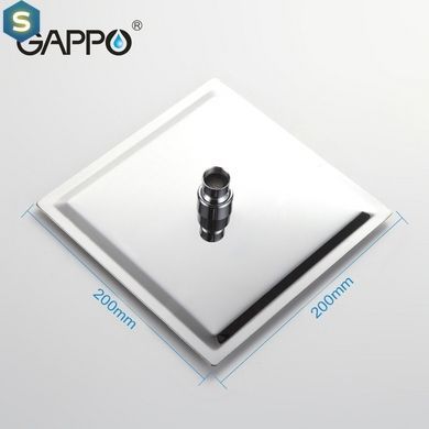 Тропічний душ Gappo G28, 200x200 мм, нержавіюча сталь, хром, Хром