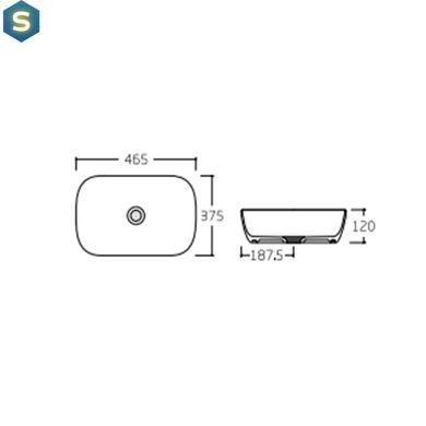 Умивальник Qtap Aquarius 465x375x120 White QT21116302W, Білий