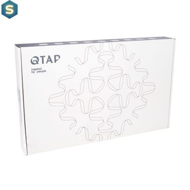 Змішувач для кухні Qtap Vlasta New з гнучким виливом з підключенням для питної води QTVLA364GMB45649 Gunmetal Black PVD, Шліфований чорний хром