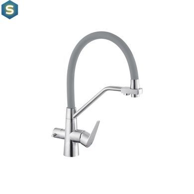 Змішувач для кухні з підключенням до фільтру Kroner KRP Edelstahl Klassisch - ESG03817GRA CV027937, Нержавіюча сталь