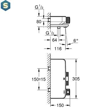 Термостат для ванны Grohe Grohtherm Smartcontrol 34718000