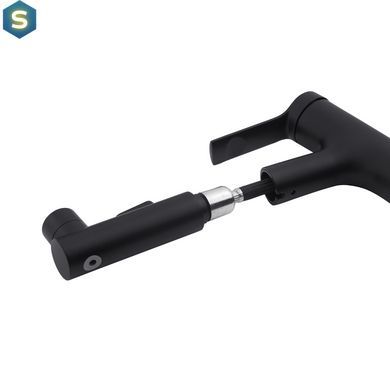 Смеситель для раковины с выдвижным изливом Kroner KRP Edelstahl Klassisch - SCH030-T, Черный матовый