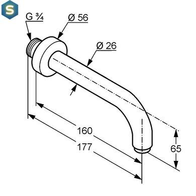 Вилив для ванни Kludi Bozz 3850505, Хром