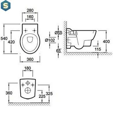 Унітаз підвісний Jacob Delafon Ove E1585-00 з кришкою Soft Close, Білий