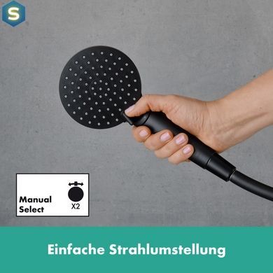 Душова система Hansgrohe Vernis Shape Showerpipe 240 1jet EcoSmart з термостатом Matt Black 26429670