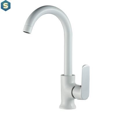 Змішувач для кухні Globus Lux Laguna GLA-0203SL-7-white, Білий