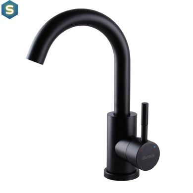 Смеситель для умывальника Globus Lux Alpen SBT1-101S-BB, Черный матовый