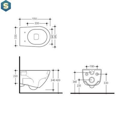 Унитаз подвесной Kerasan Aquatech 371501, Белый