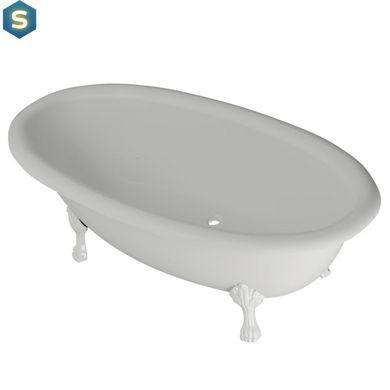 Ванна отдельностоящая матовая Amidicon Olimpia 180x90 белая из литого камня белые ножки OLIMPIA_180_nizhk_MAT