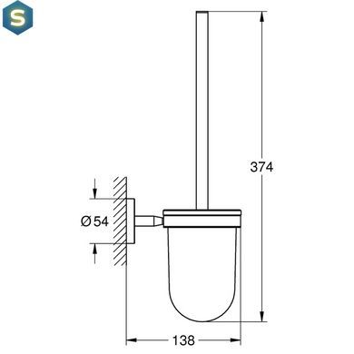 Йоржик для унітазу настінний Grohe QuickFix Start Cosmopolitan 41169000, Білий