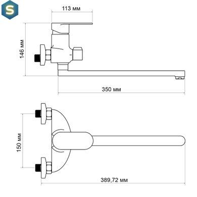 Смеситель для ванны Lidz Tani 0052 с поворотным изливом (c душевым гарнитуром) (k40) LDTAN0052CRM44960 Chrome, Хром