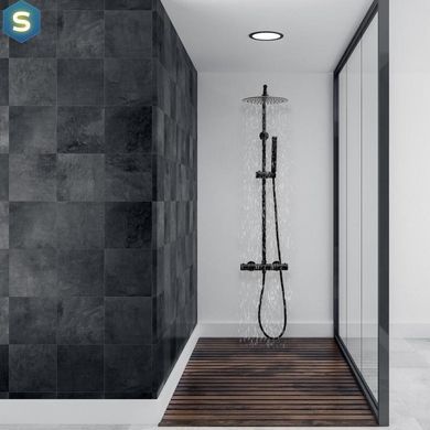 Душова система Yoka Ferra 25 Black з термостатом BP.FERRA-THERM-25-BLK, Черный матовый