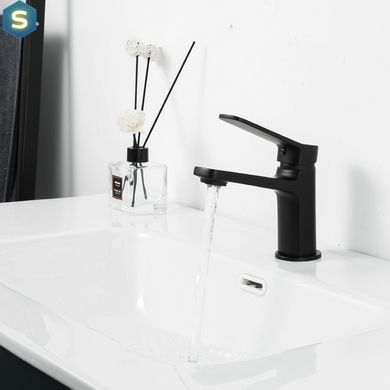Смеситель для умывальника Frap F1062, черный, Черный матовый