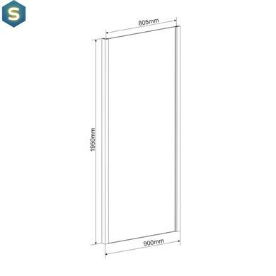 Душевая стенка Eger 80x190 599-150-80W(h), прозрачный