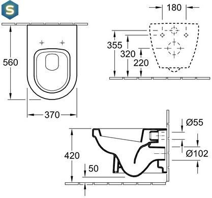 Унитаз подвесной Villeroy & Boch Omnia Architectura 56741001, Белый