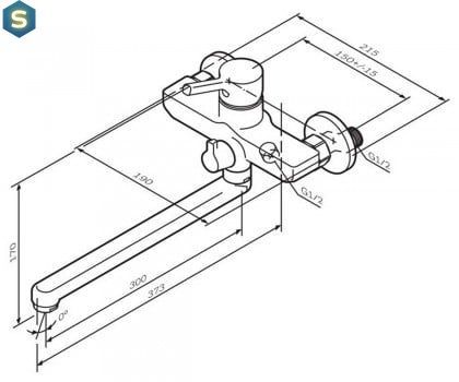Змішувач для ванни AM.PM X-Joy S F85B90000, Хром