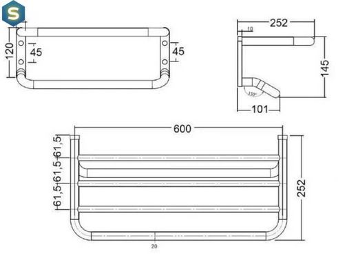 Полка для ванны Kludi A-XES 4898905, Хром