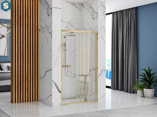 Душевая дверь Rea Alex 120 brushed gold REA-K2501, прозрачный, золотой