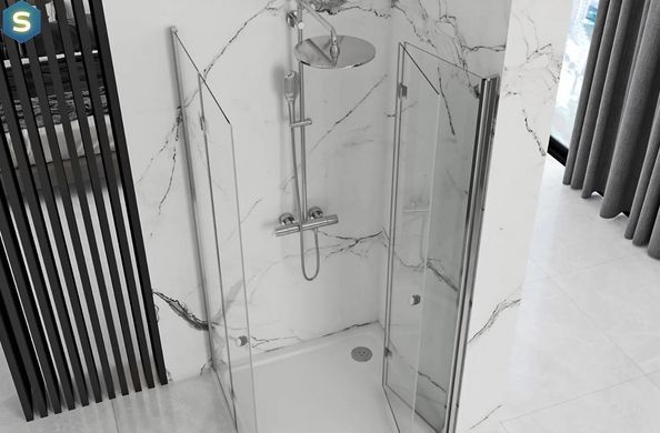 Душова кабіна Rea Fold N2 90x100 chrome REA-K7442 + REA-K7439, Хром, Універсальна, прозорий, хром