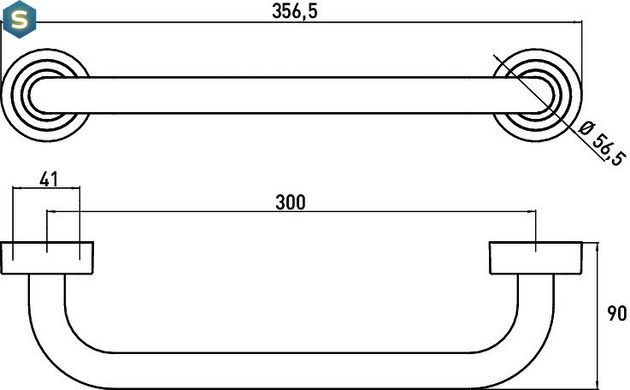 Поручень Emco Polo 300 мм 0770 001 30, Хром