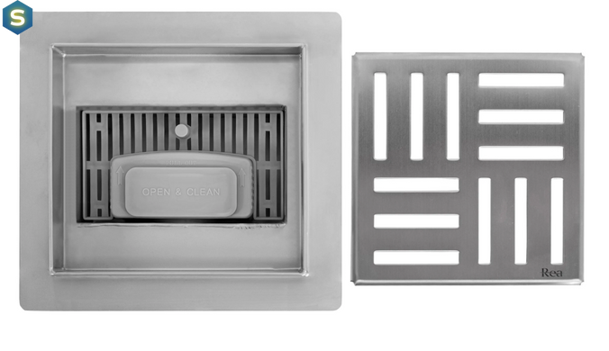 Трап для душа Rea Cross 15x15 nickiel brushed REA-G6201