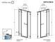 Душові двері Radaway Arta DWJS 140 см 386456-03-01L + 386122-03-01L