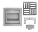 Трап для душа Rea Cross 15x15 nickiel brushed REA-G6201