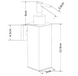 Дозатор для жидкого мыла Mexen Square Black MEX-70628-70, Хром