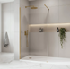 Душова стінка Rea Flexi 120x195 transparent brushed gold KPL-K99260, прозорий, золотий
