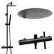 Душова система Yoka Ferra 25 Black з термостатом BP.FERRA-THERM-25-BLK, Черный матовый