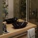 Умивальник (раковина) VBI VENEZIA S MARBLE BLACK MATT накладний, Мармур