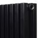 Дизайнерский радиатор Betatherm Quantum 2 H-500 мм, L-1005 мм, нижнее подключение BQ 2050/25 9005M 88, Черный матовый