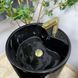 Умывальник (раковина) VBI AGRIENTO BLACK GLOSSY напольный, Черный/золото