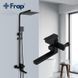 Душова система Frap F24802-6, вилив - перемикач на лійку, 1 режим, чорний, Черный матовый