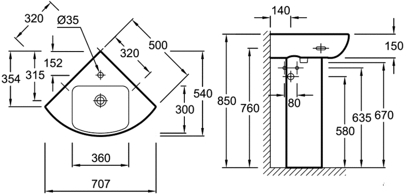 Умывальник Jacob Delafon Odeon Up E4710-00, Белый