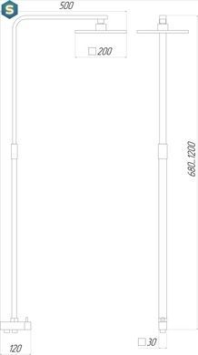 Душевая колонна Globus Lux GL-BAR-0707, Хром