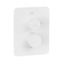 Термостат для душу на 2 споживача Paffoni Light без вбудовуваної частини white matt LIQBOX516BO, Белый матовый