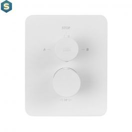 Термостат для душа на 2 потребителя Paffoni Light без встраиваемой части white matt LIQBOX516BO, Белый матовый