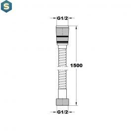 Шланг для душа Paffoni Lusso 150 см steel ZFLO075ST, Нержавеющая сталь
