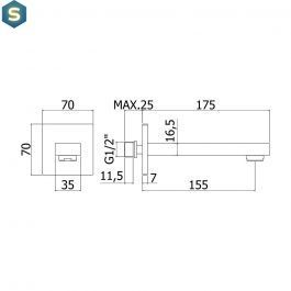 Излив Paffoni 15,5 см chrome ZBOC123CR, Хром