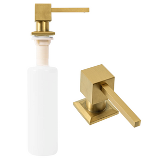 Дозатор миючого засобу Rea brushed gold 330мл квадратний BAT-05009, Золотий